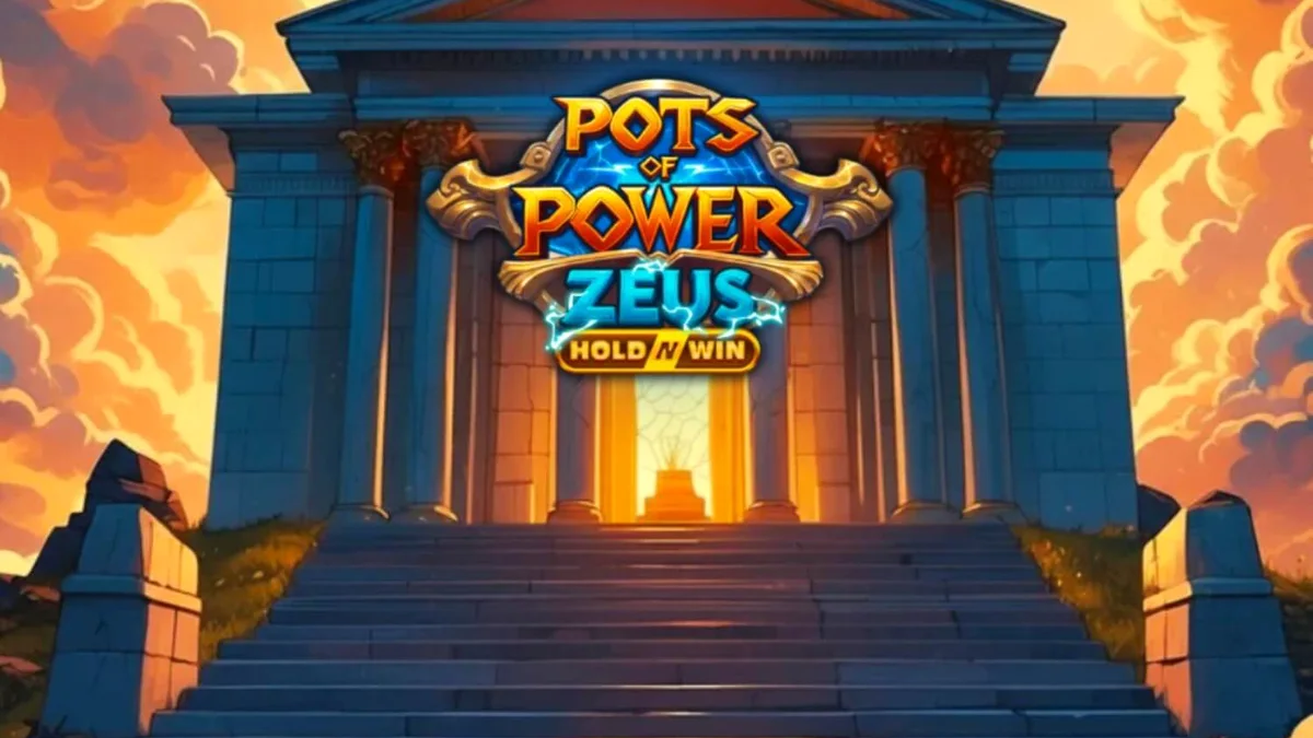 Pots of Power: Zeus slot machine interface na may temang Griyego